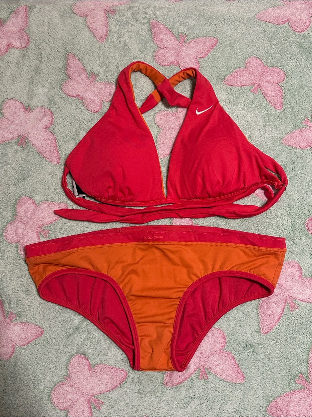 Nike Women’s Reversalbe Pink & Orange Bikini Set